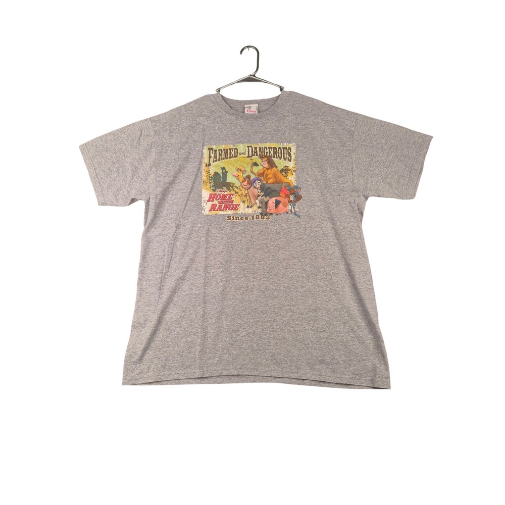 Disney Store Home on the Range Farmed and Dangerous Gray Graphic T-Shirt Mens XL